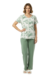 Пижама жен.(футболка,брюки пижам.)