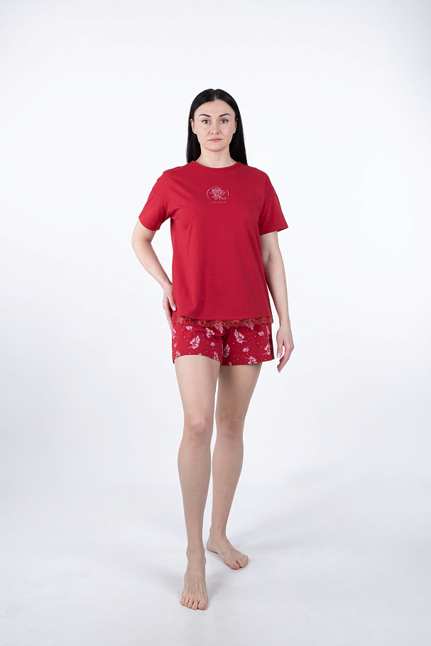 Пижама жен.(футболка,брюки пиж.укор.)