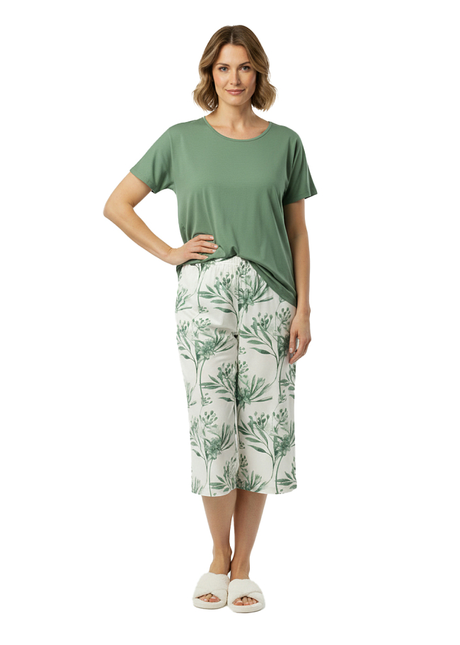 Пижама жен.(футболка,брюки пиж.укор.)