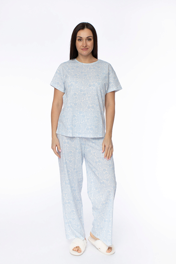 Пижама жен.(футболка,брюки пижам.)