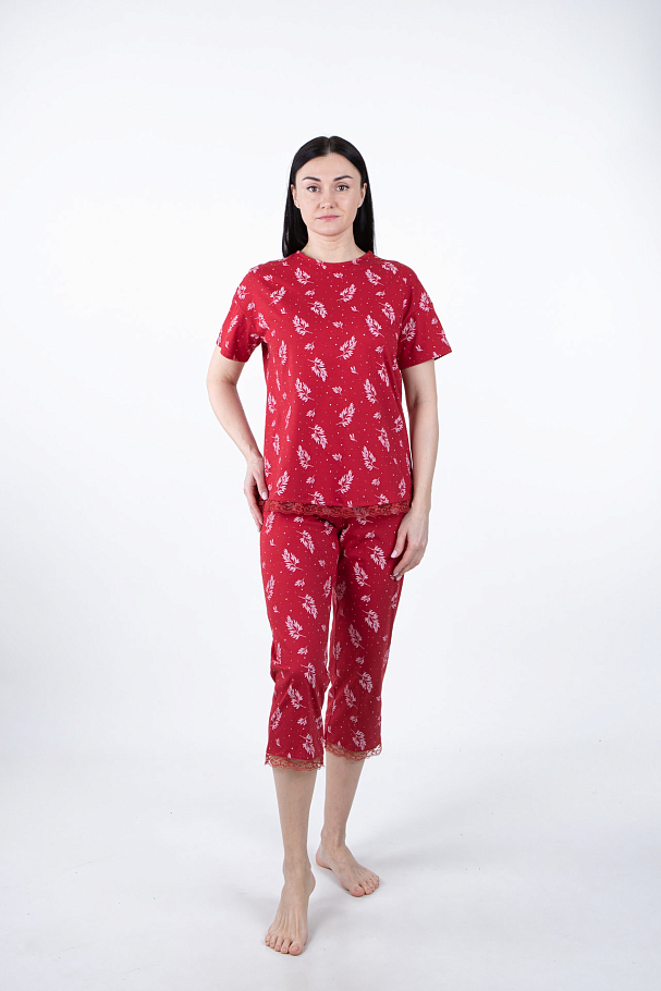Пижама жен.(футболка,брюки пиж.укор.)