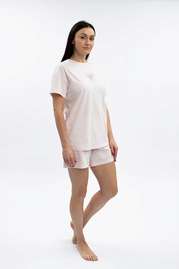 Пижама жен.(футболка,брюки пиж.укор.)